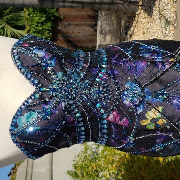 ELLIE Wilde mermaid sparkly sequin beaded prom wedding ball formal dress… - Picture 14 of 17